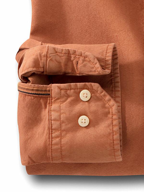 Ramos Rust Solid Full sleeve single cuff   Cotton Shirt