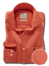 Neymar Twill Garment Dyed Rust Solid Full Sleeve Tailored Fit Casual Cotton Shirt