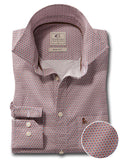 Wright Rust Printed Full Sleeve Tailored Fit Casual Cotton Shirt