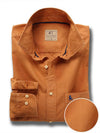 Marbella Rust Solid Full sleeve single cuff   Cotton Shirt