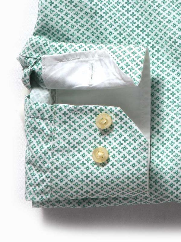 Bahamas Sea Green Printed Cotton Shirt
