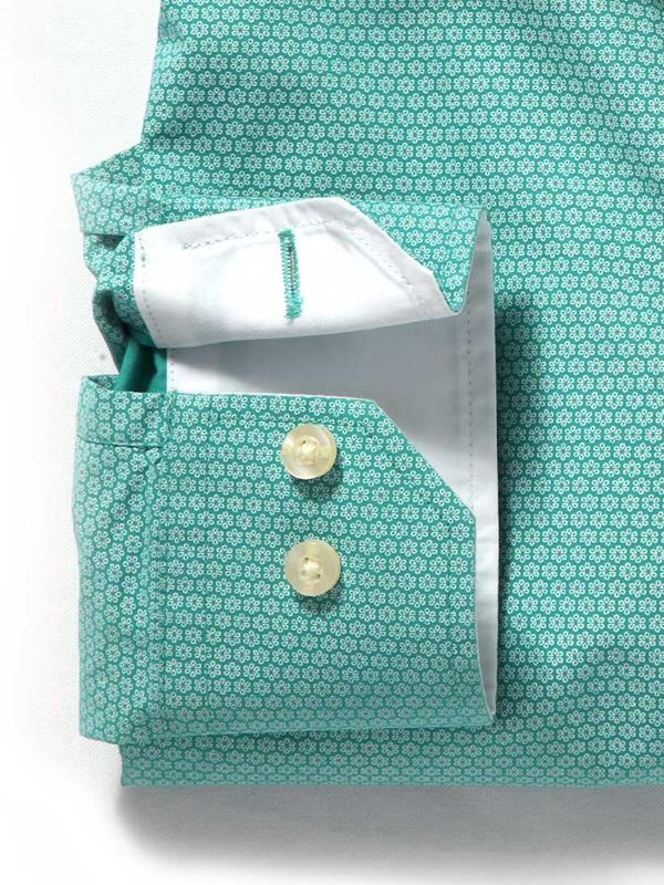 Bali Sea Green Printed Cotton Shirt
