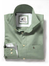Bloom Sea Green Solid Cotton Shirt