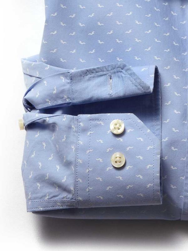Dove Sky Printed Cotton Shirt