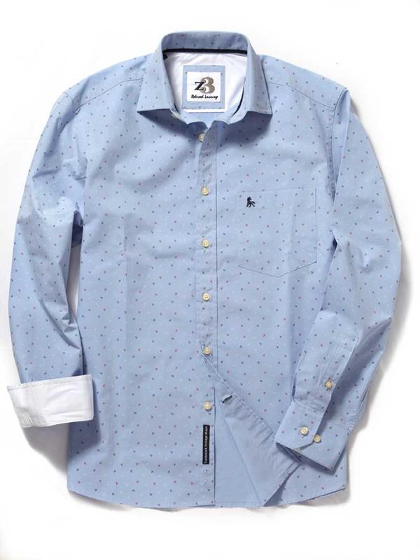 Anchors Sky Printed Cotton Shirt