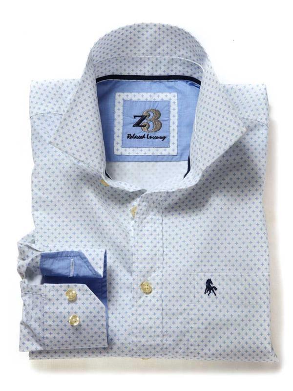 Vincent Sky Printed Cotton Shirt