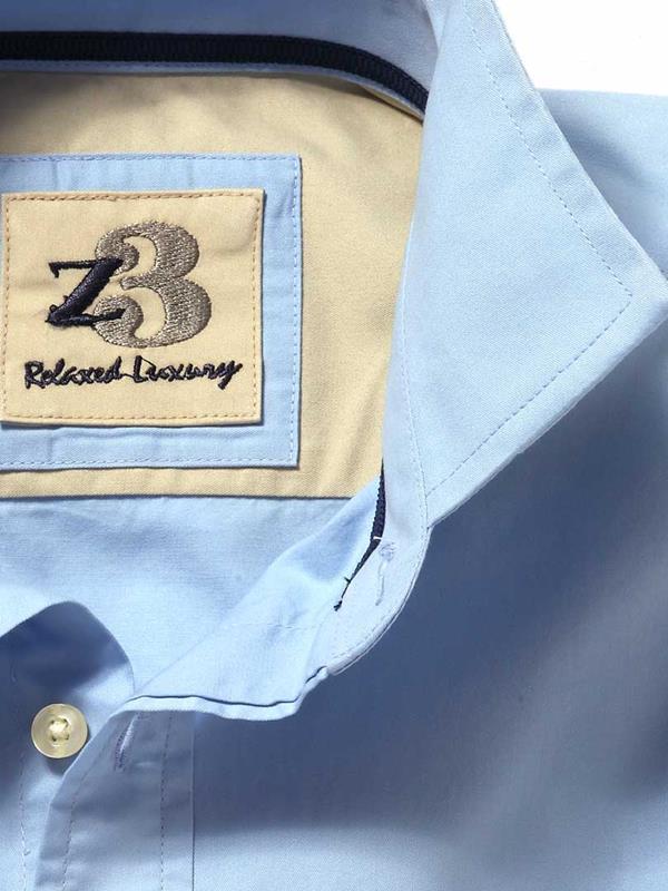 Bloom Sky Solid Cotton Shirt