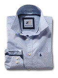 Bocks Sky Printed Full sleeve single cuff   Cotton Shirt