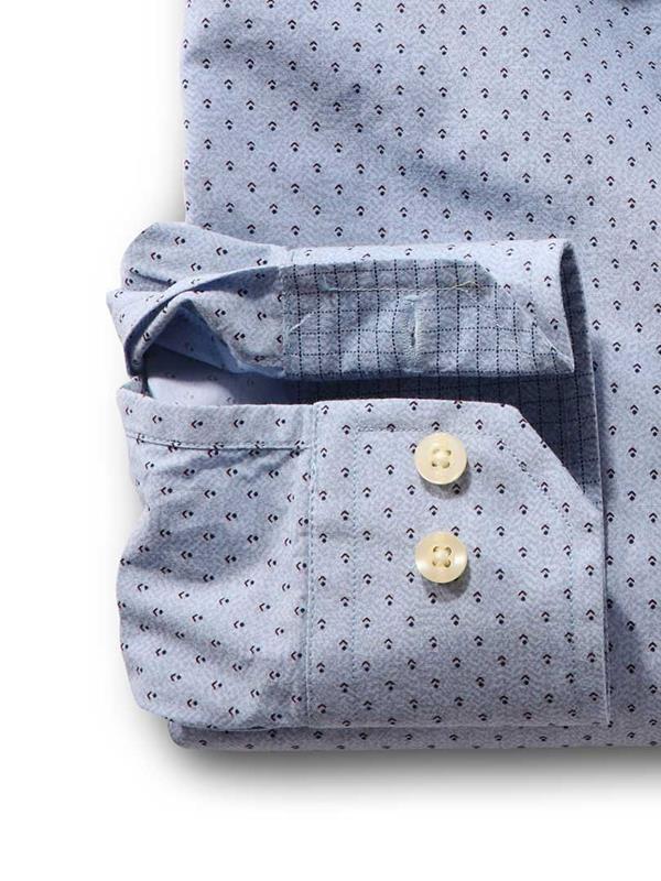 Bocks Sky Printed Full sleeve single cuff   Cotton Shirt