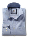 Kvass Sky Check Full sleeve single cuff   Cotton Shirt