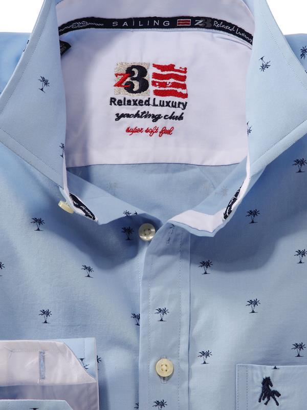 Palm Sky Printed    Cotton Shirt