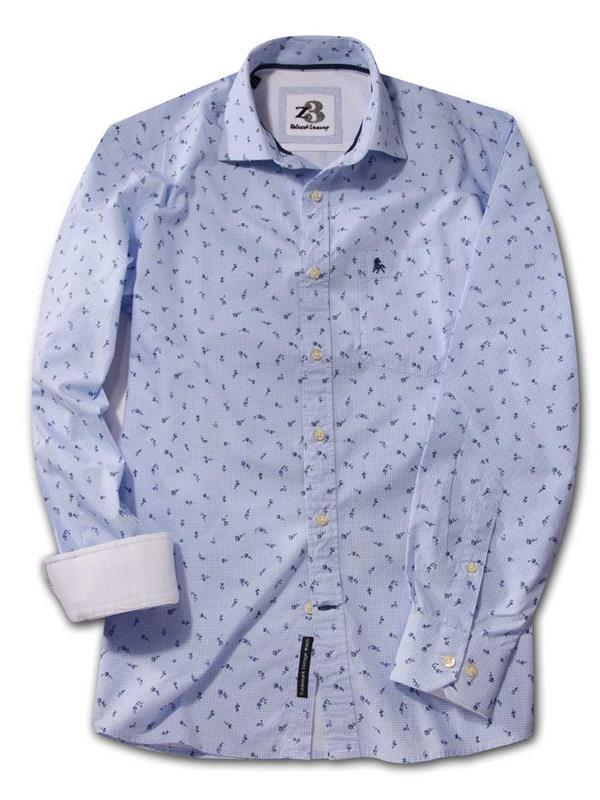 Rosa Sky Check Full sleeve single cuff   Cotton Shirt