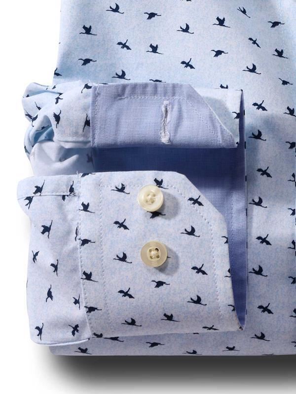 Swan Sky Printed    Cotton Shirt