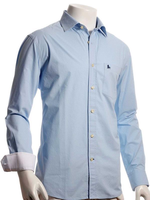 Sanchez Sky Printed Full sleeve single cuff   Cotton Shirt