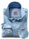 Egret Sky Printed Full sleeve single cuff   Cotton Shirt