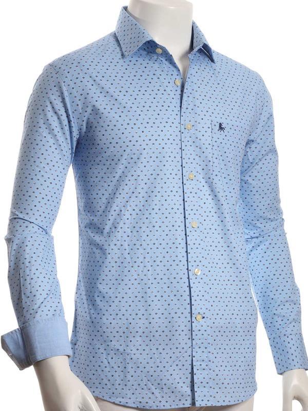 Maho Sky Printed Full sleeve single cuff   Cotton Shirt