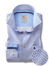 Leicester Sky Printed Full Sleeve Tailored Fit Casual Cotton Shirt