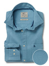 Neymar Twill Garment Dyed Sky Solid Full Sleeve Tailored Fit Casual Cotton Shirt