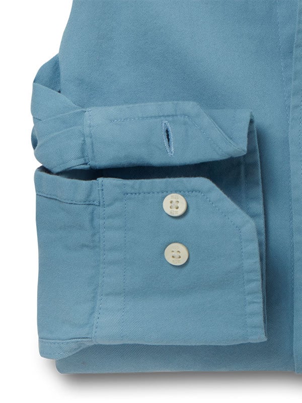 Neymar Twill Garment Dyed Sky Solid Full Sleeve Tailored Fit Casual Cotton Shirt