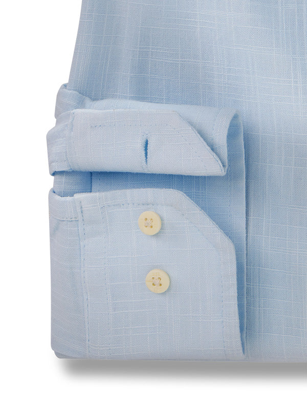 Gomera Slub Sky Solid Full Sleeve Tailored Fit Casual Cotton Shirt