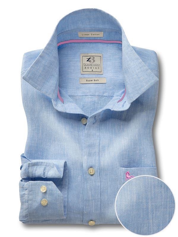Sardinia Sky Solid    Blended Shirt