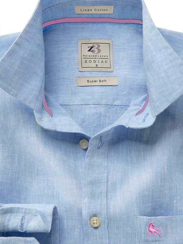 Sardinia Sky Solid    Blended Shirt