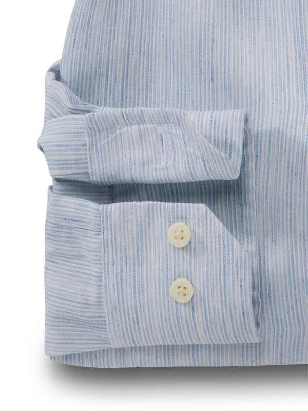 Tabilo Sky Striped Full Sleeve Tailored Fit Casual Blended Shirt