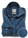 Innsbruck Teal Corduroy Full sleeve single cuff   Cotton Shirt