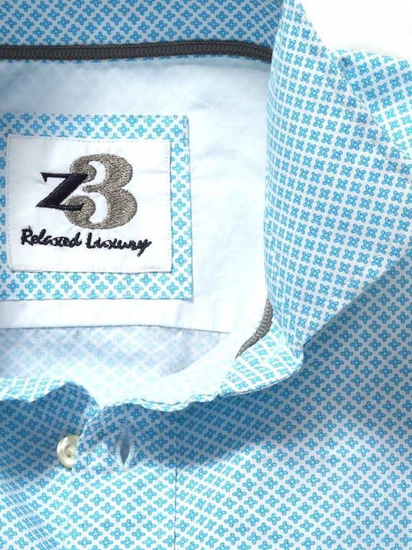Bahamas Turquoise Printed Cotton Shirt