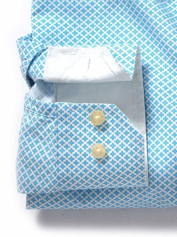 Bahamas Turquoise Printed Cotton Shirt