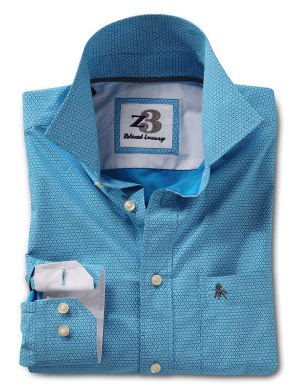 Bali Turquoise Printed Cotton Shirt