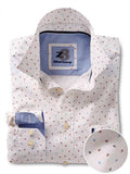 Anchors White Printed Cotton Shirt