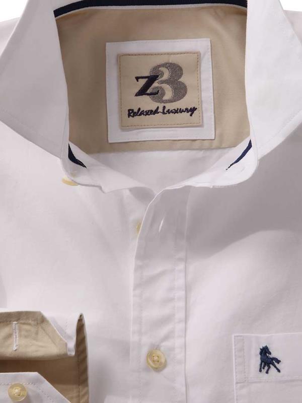 Bloom White Solid Cotton Shirt