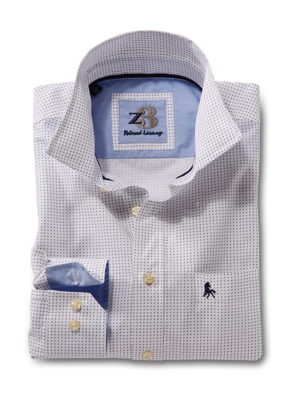 Ale White Printed    Cotton Shirt