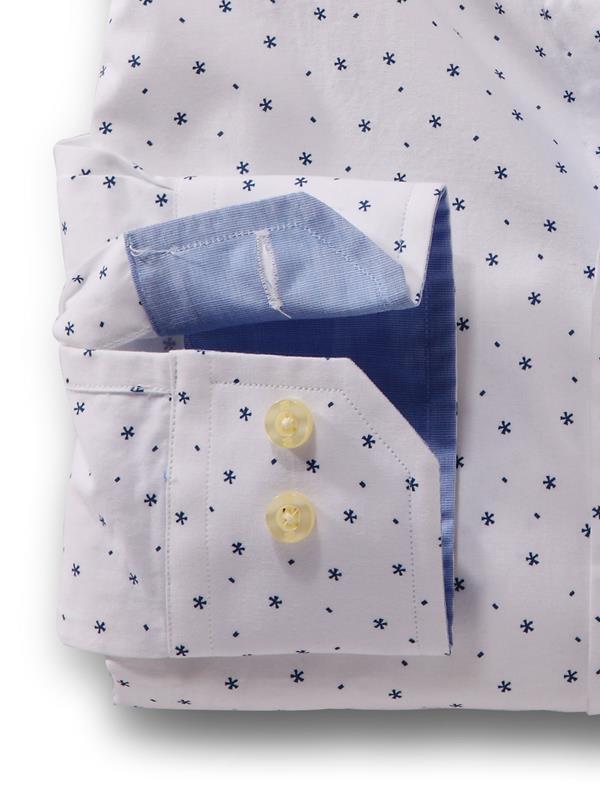 Purl White Printed    Cotton Shirt