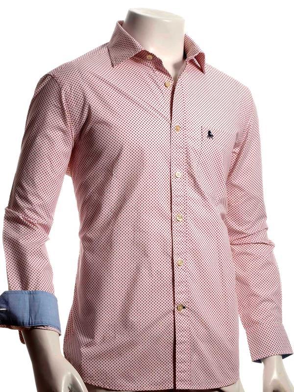Antoine White Printed Full sleeve single cuff   Cotton Shirt