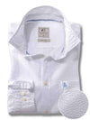 Chelsea White Solid Seersucker Full sleeve single cuff Cotton Shirt