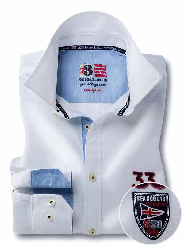 Regatta Oxford White Solid Tailored Fit Casual Cotton Shirt