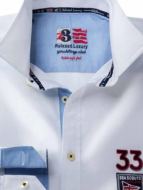 Regatta Oxford White Solid Tailored Fit Casual Cotton Shirt