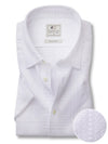 Malta White Embriodered Half Sleeve Tailored Fit Casual Cotton Shirt