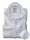 Achill Seersucker White Solid Full Sleeve Tailored Fit Casual Cotton Shirt
