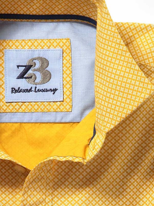 Bahamas Yellow Printed Cotton Shirt