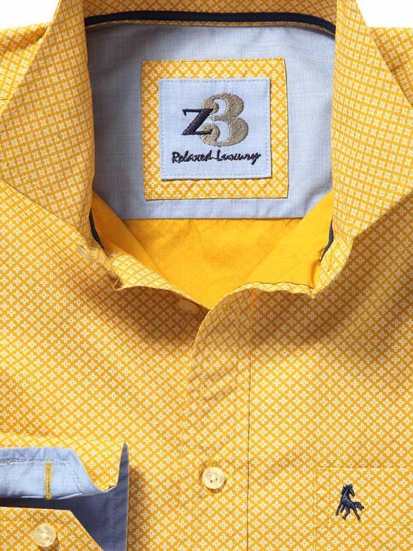 Bahamas Yellow Printed Cotton Shirt