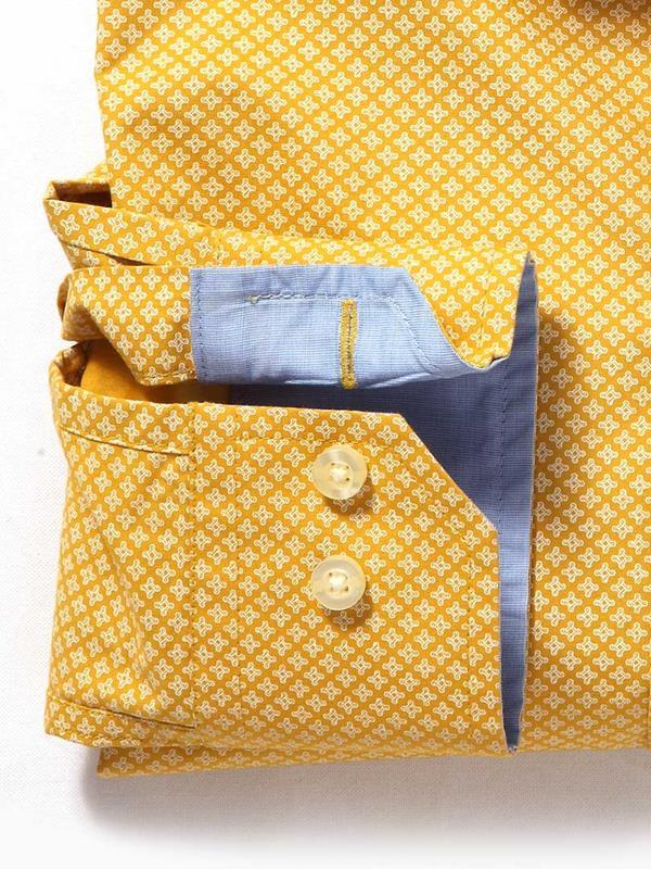Bahamas Yellow Printed Cotton Shirt
