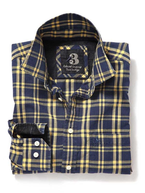 Willis Yellow Check Cotton Shirt