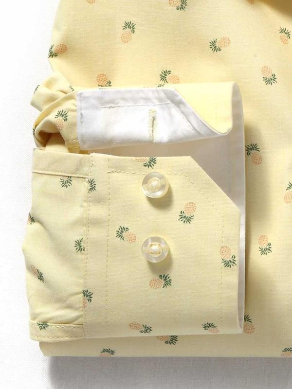 Pine Yellow Printed Cotton Shirt