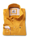 Lager Yellow Printed    Cotton Shirt