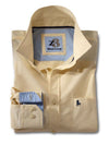 Andre Yellow Printed Full sleeve single cuff   Cotton Shirt
