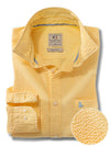 Chelsea Yellow Solid Seersucker Full sleeve single cuff   Cotton Shirt