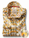 Moscow Yellow Print Full Sleeve Tailored Fit Casual Cotton Shirt